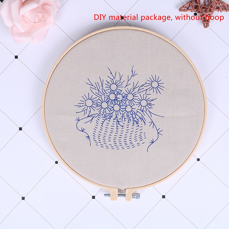 Diy padrões de flores kits de ponto cruz artesanato artesanal suprimentos costura 3d pacote de materiais bordados europeus bordado conjunto: C