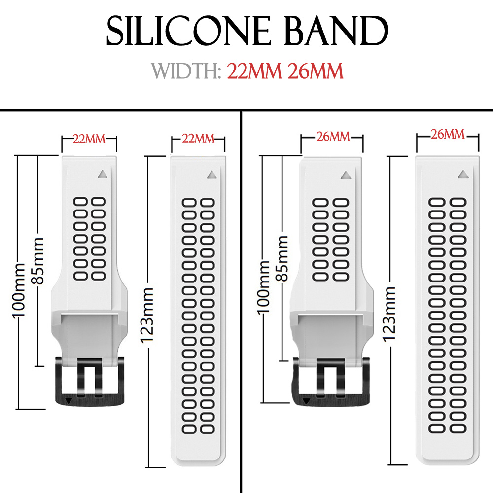22 26Mm Siliconen Horlogeband Voor Garmin Fenix 7/7pro/7x/6x/6 Pro/5x/5 Plus/Epix/Voorloper Polsbandje Vervangbare Armband