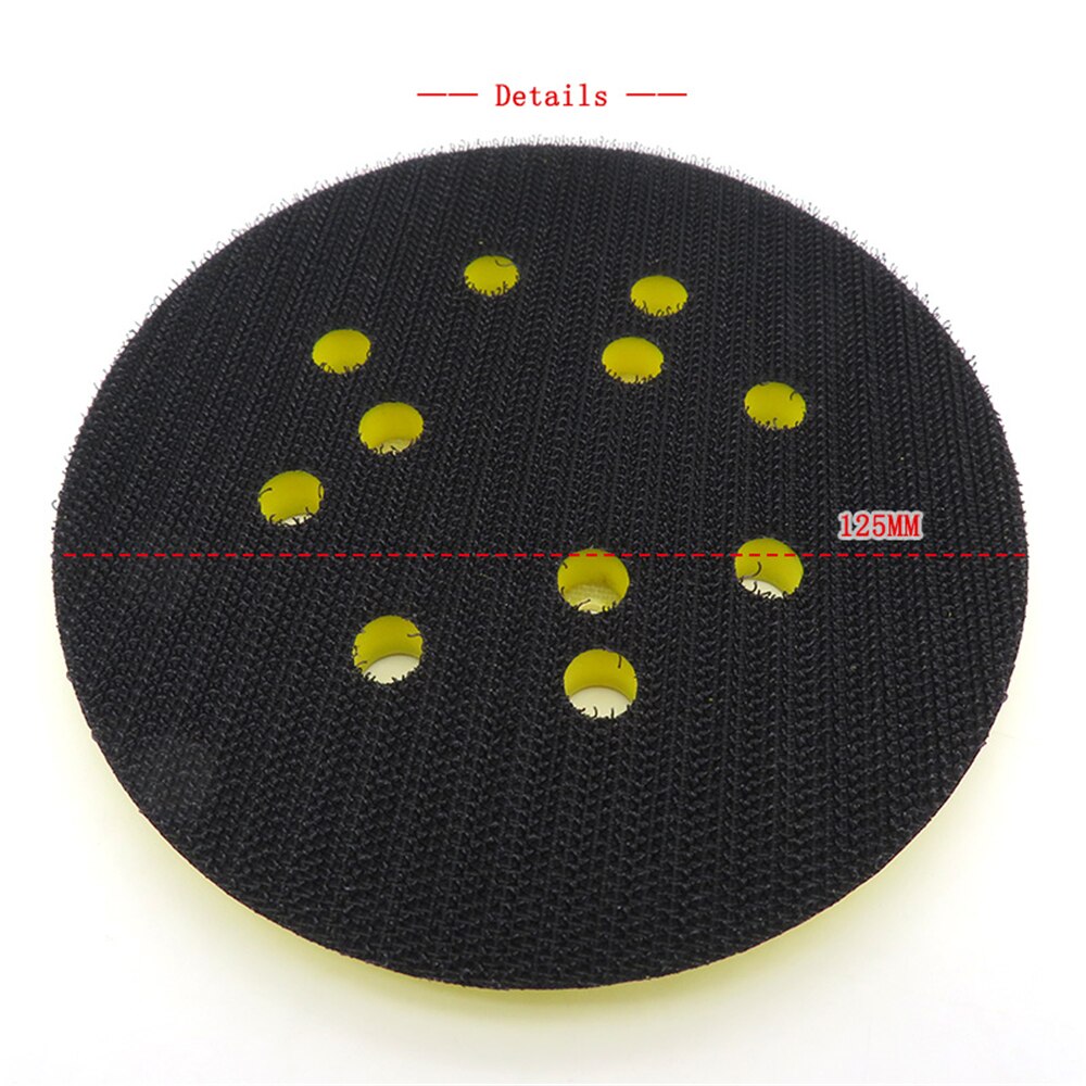 Poliwell 5 tommer 125mm 8 hull 3 4 spiker støtte pad bøyle & amp; løkkeslipeputer for slipeskiveholder kraftsliper polerverktøy