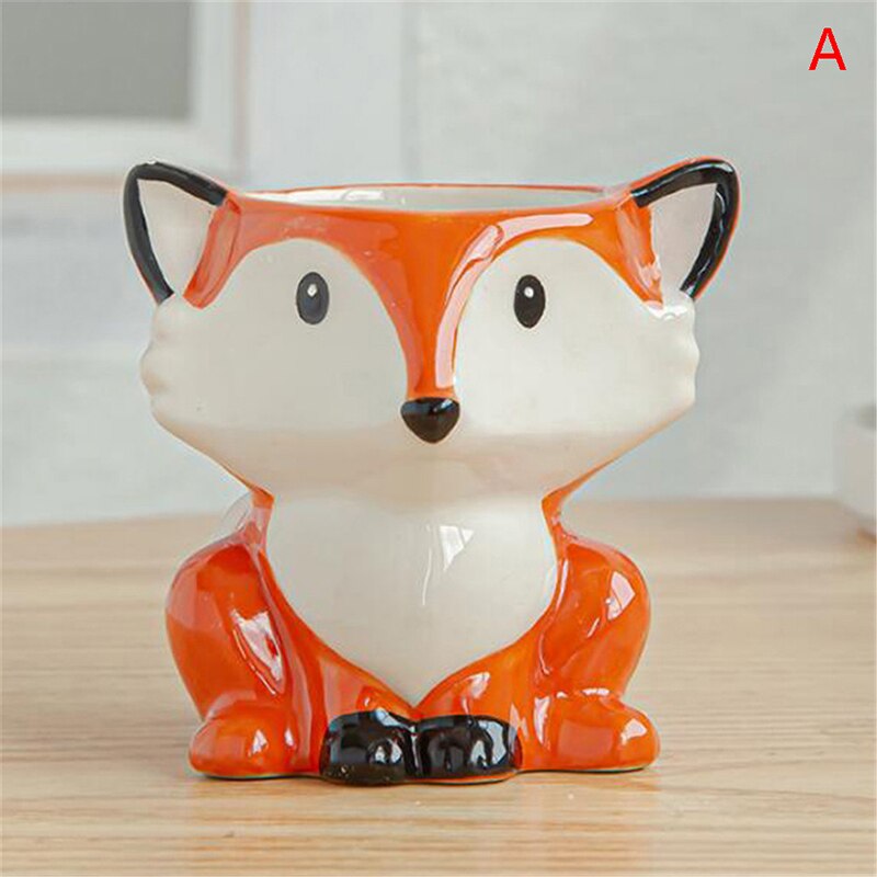 Maceta de cerámica con forma creativa de Animal para plantas, macetas para bonsái, macetas para planta para decoración del hogar: A