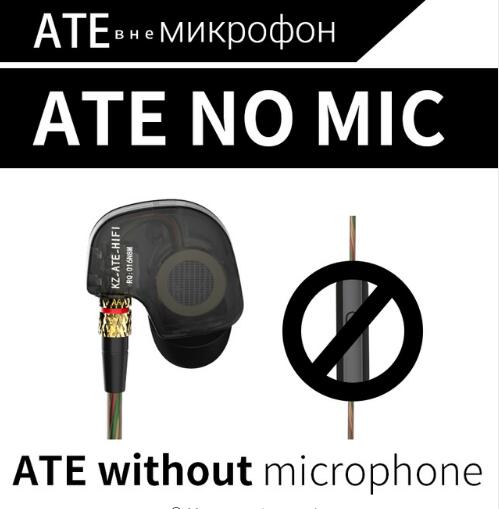 Kz Aten 1DD Dynamische Driver Hifi Sport Hoofdtelefoon Noise Cancelling In Ear Monitor Oortelefoon Voor Gaming Met Microfoon Transparant: KZATEnomic