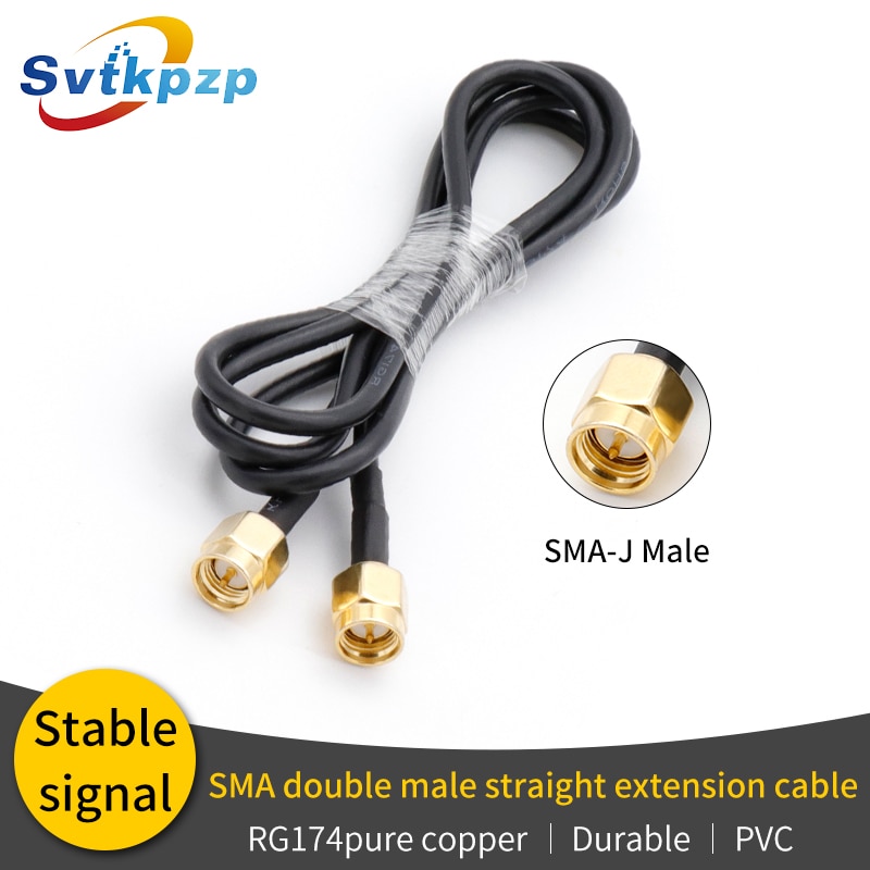 Pure Copper RG174 WIFI Extension Cable Gold Plated SMA Male to Male Antenna Network Pigtail Extension Cable for Router WLAN