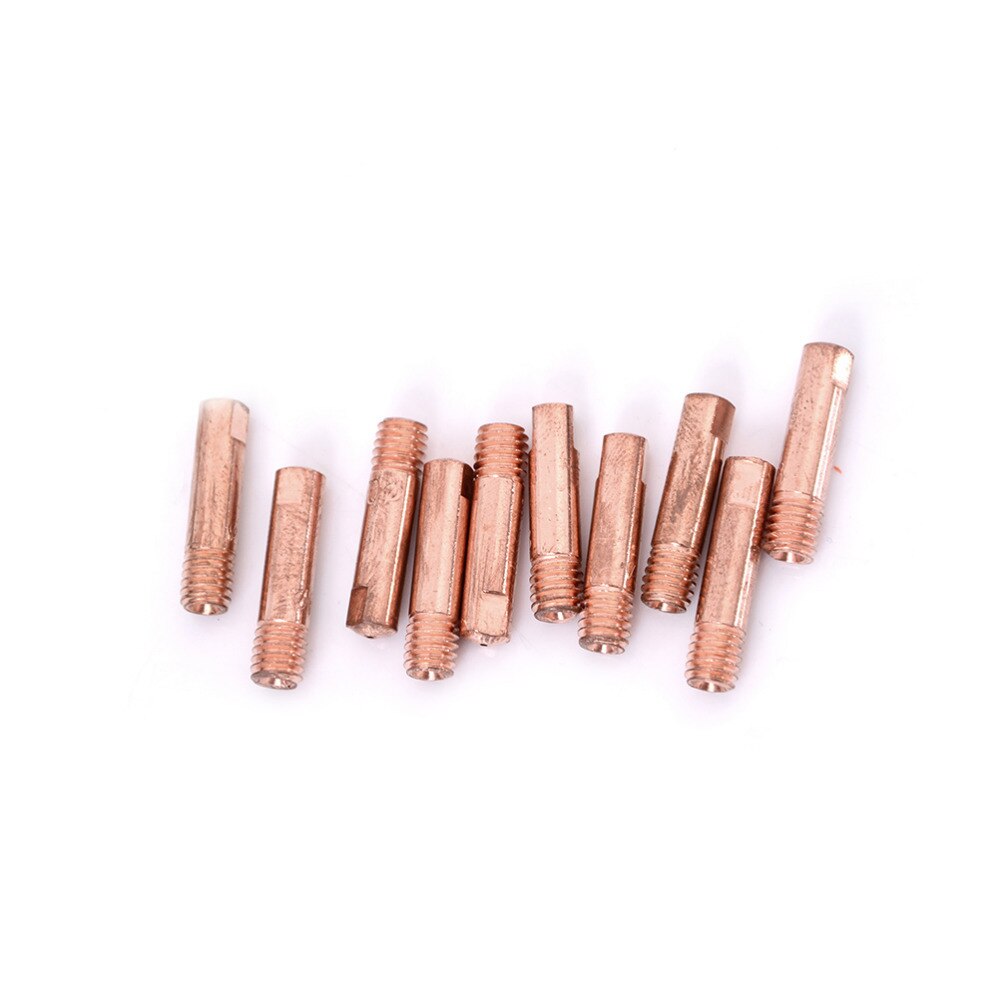 10 Stuks 15AK-0.8mm Lassen Torch Contact Tips Mig Mag Lassen Gaspijp Goud