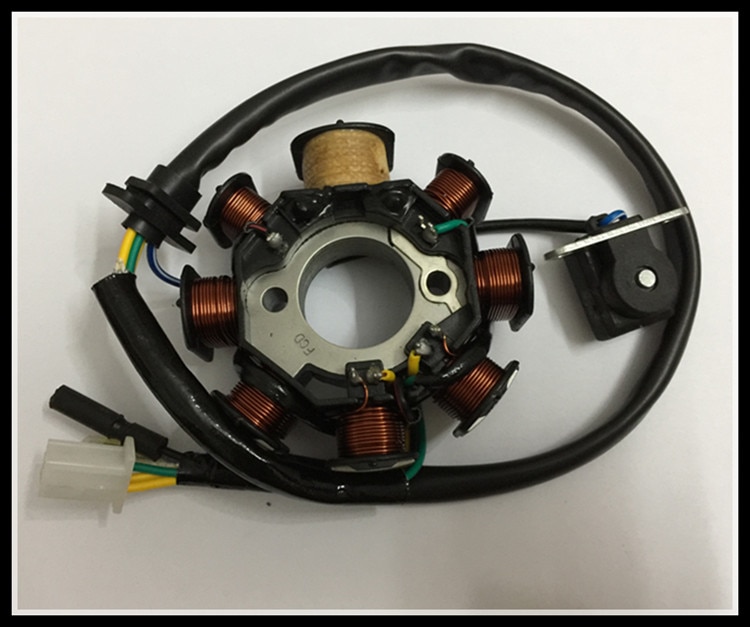 Nueva AC 8-coil Magneto Estator 8 Pole $ number hilos Gy6 125cc 150cc 152QMI 157QMJ ATV Scooter