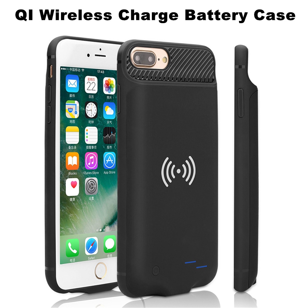 Wireless Charger Power Bank Cover for iPhone 6 6s 7 8 Plus Qi Wireless Charging Battery Charger Cases For iPhone 8 7 6 6s Case