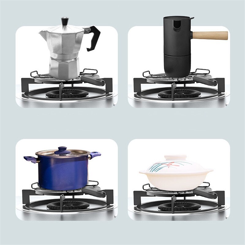 Enamel Heat Diffuser Distributer with Handle Gas Stovetop Reducer Plate Flame Guard for Simmering Pot Holder Heat Insulation Pad