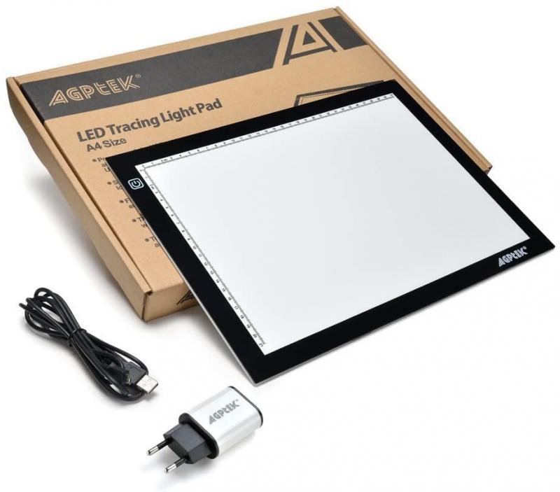 LED Mini Drawing board Sketch board Acrylic Coloring Doodle & Magic Pen Drawing Toys A4 Paper 35.5*23.5*0.4CM HWC: Default Title