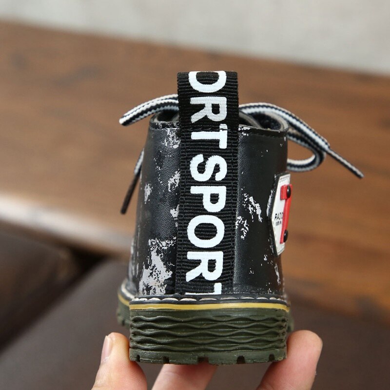 Warm Winter Baby Camo Snow Boots shoes PU Little Boys Girls Non-slip Soft Bottom Outdoor Boots Toddler Boys Martin Shoes