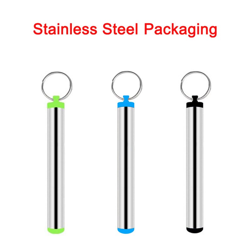 304 Food Grade Stainless Steel Packing with Keyring for Straws Easy Carrying