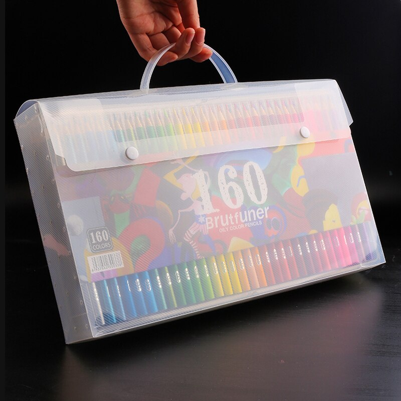 Lápices de colores al óleo profesionales, 48/72/120/160/180 colores, lápiz de acuarela suave de madera para la escuela, pintura, dibujo, suministros de arte