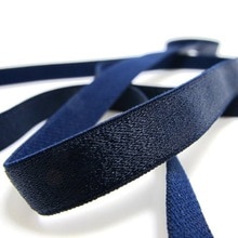 KLARING | 8 Yards 3/8 Inch Navy Decoratief Patroon Lingerie Elastische | Hoofdband Elastische | Skinny Elastische | Smalle Stretch kant