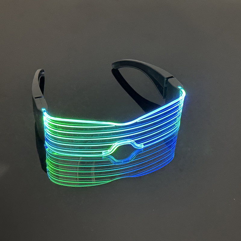 Novos óculos coloridos de led iluminados, óculos que brilham no escuro, óculos de festa neon, homens, mulheres, música, concerto, dança, decoração de bar