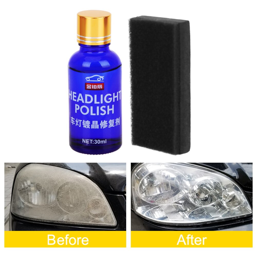 30ML Car Headlamp Polisher Headlight Polishing Liquid Oxidation Rear View Coating Solution Repair Kit Motorcycle Accessories