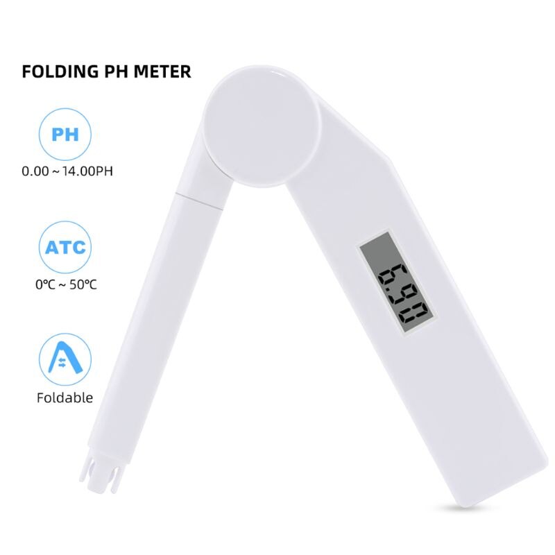Fold PH Meter Digital Water Tester with 0-14 PH Measurement Range
