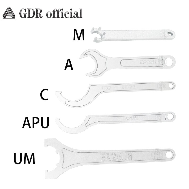 ER Collet Chuck ER8A ER11A ER16A ER20A ER25UM ER32UM ER40UM Nut Wrench Collet Chuck Tool Lathe Tools ER Spanner