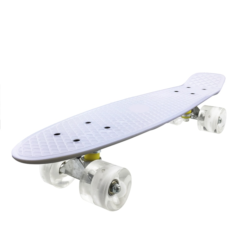 Mini cruiser, skateboard för nybörjare barn , 22 tum pp panel barn skateboard, för utomhus sport fiskbräda halksäkra däck: Default Title