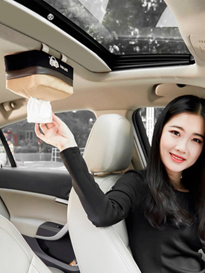 Car tissue box car interior supplies strong magnetic suction tray paper box CD50 Q03