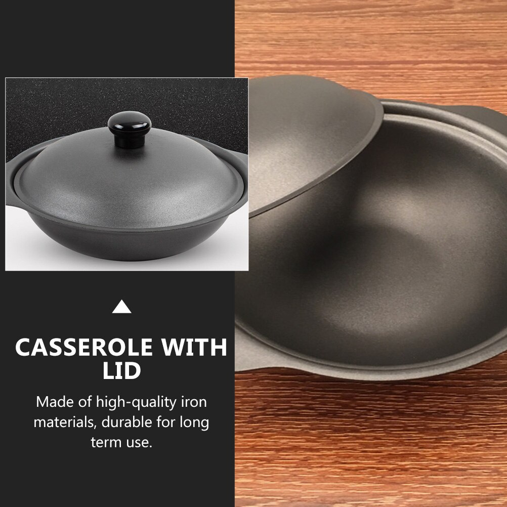 1 Pc -resistant Cast Iron Small Pot Clay Pot Rice And Braised Chicken Container