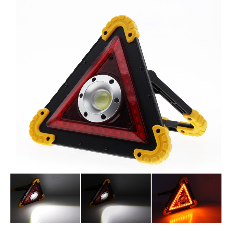 Bärbar nödlampa 30w cob led bil varningslampa utomhus camping lampa usb laddning batteri led spotlight.: W837 / Inget batteri