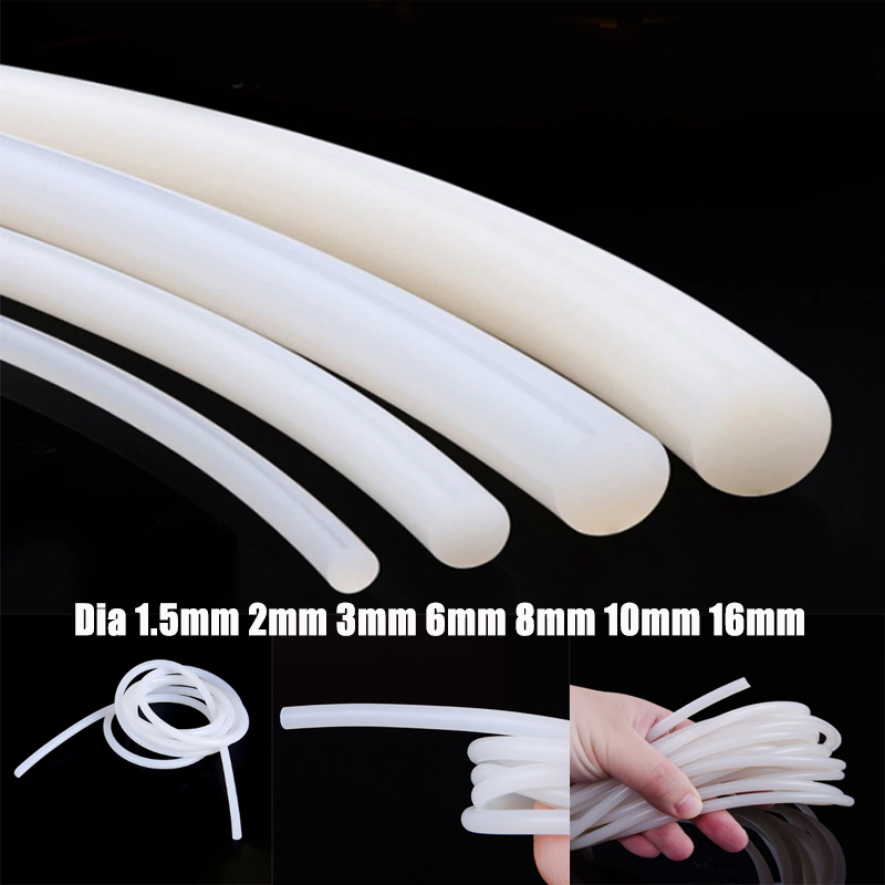 Cordon en Silicone solide Dia 1.5mm 2mm 3mm 6mm 8mm 10mm 16mm, joint en caoutchouc blanc, bandes d'étanchéité, joint torique, haute température, étanche