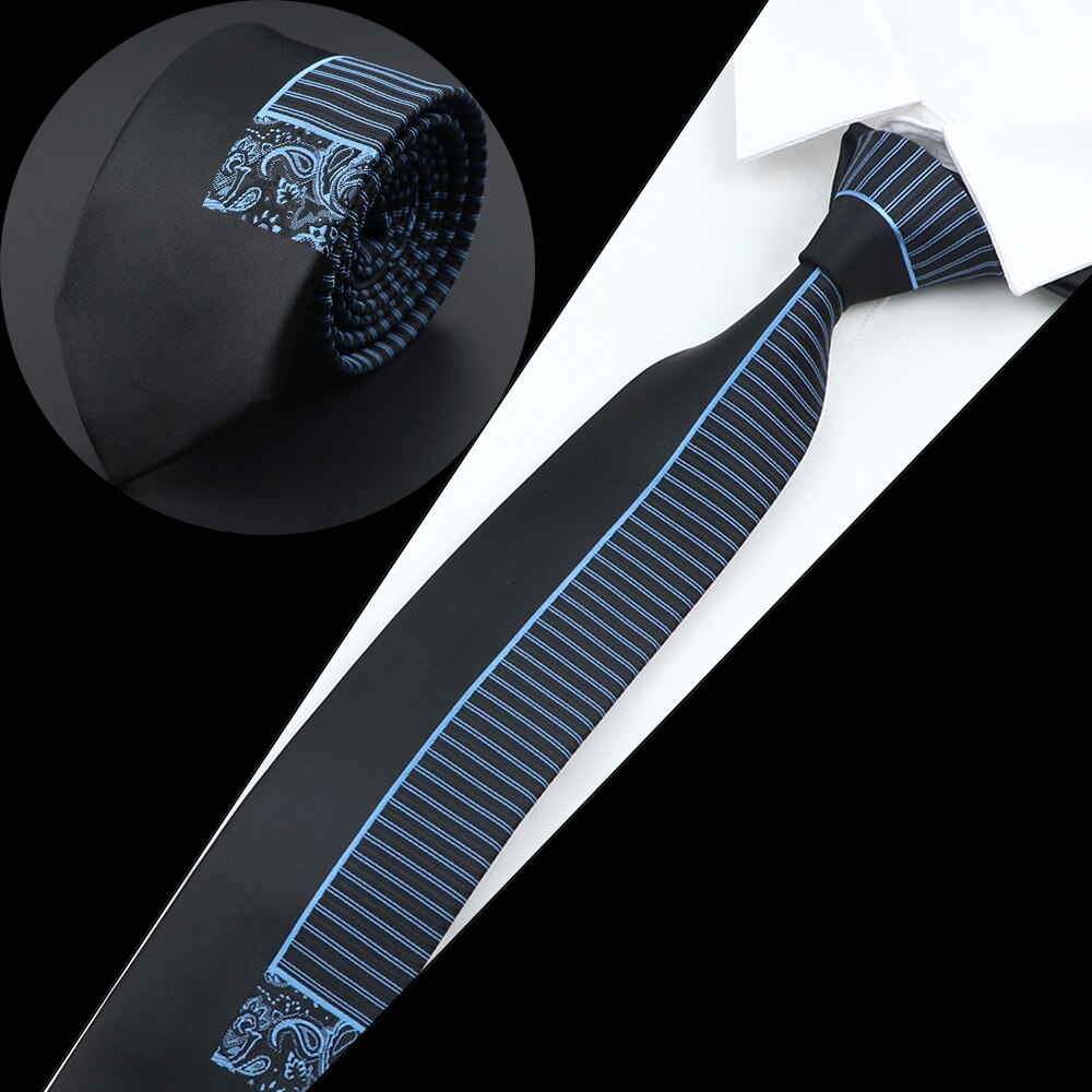 Luksuriøst herreslips jacquardvevd skinny slim 6cm svart blått blomster paisley-slips bankett festskjorte: Smaragd grønn