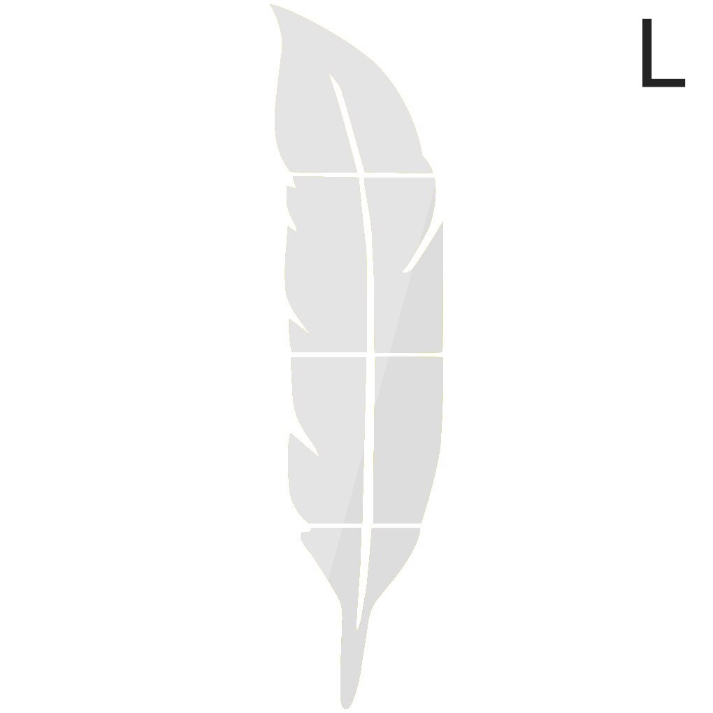 Muursticker spiegel plakkend 3d acryl waterdichte veren muursticker voor thuis slaapkamer muurdecoratie: Ik liet zilver achter