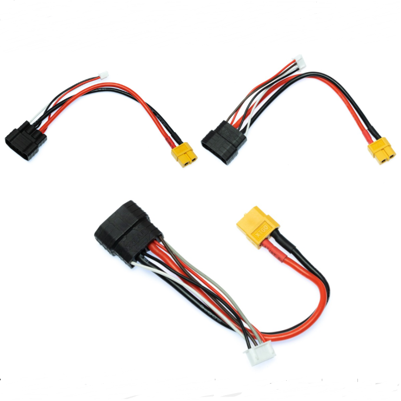 Cable adaptador de carga de batería Lipo 2S/3S/4S XT60 hembra a TRX Traxxas ID macho Cable de equilibrio de carga Cable 14awg 150mm
