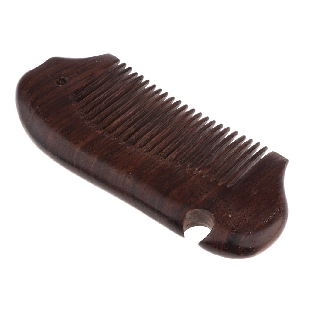 Bolsillo de madera de sándalo Natural, peine para cabello fino con estilo, cepillo antiestático