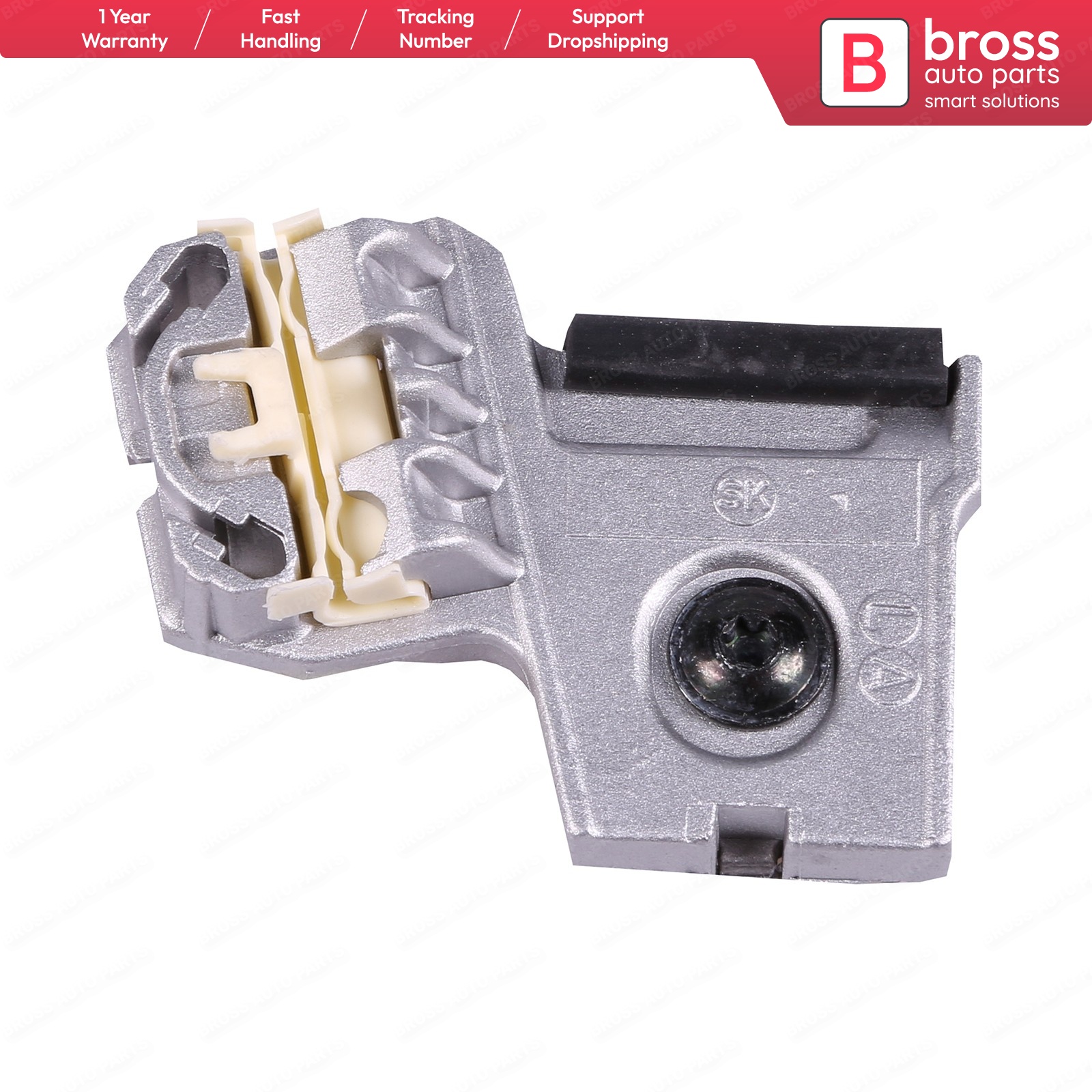 Bross Auto Parts BWR40 Electrical Power Window Regulator Clip, Metal, Front Left Door LA for VW Golf MK4 Bora, Peugeot 607