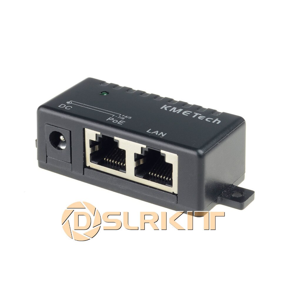 Module séparateur d&#39;injecteur passif PoE, montage mural (4,5 +/7,8-) w/ 5.5*2.1mm port DC