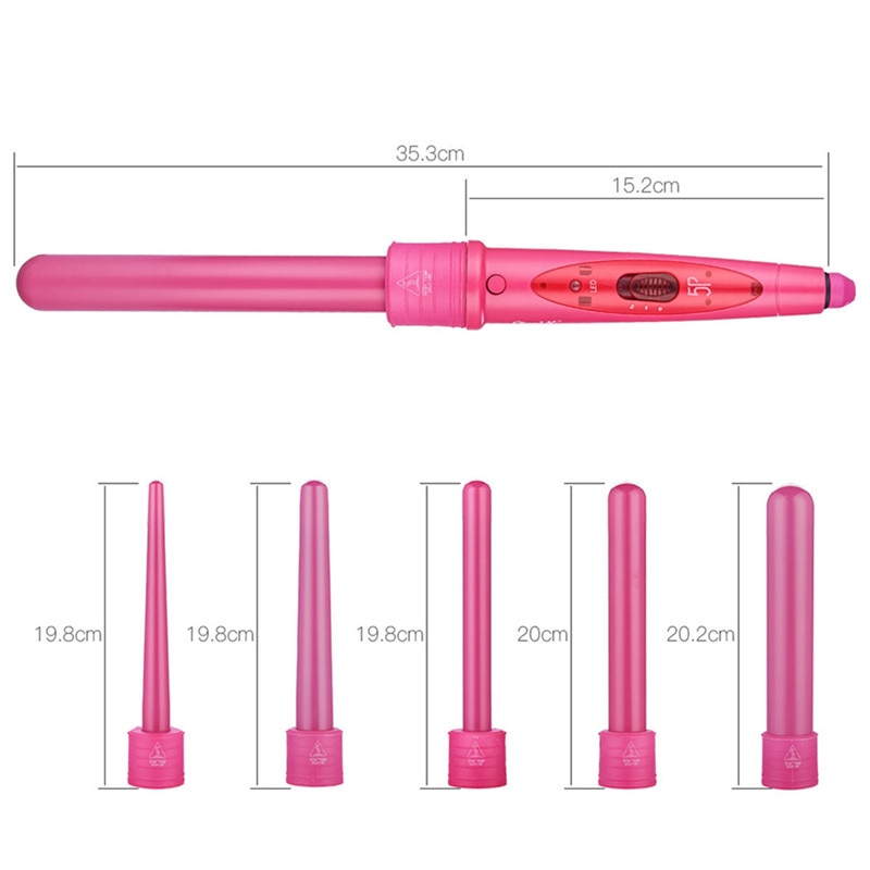 5 in 1 Ceramic Styling Tools Hair Curling Iron Hair waver Pear Flower Cone Electric Hair Curler Roller Curling Wand