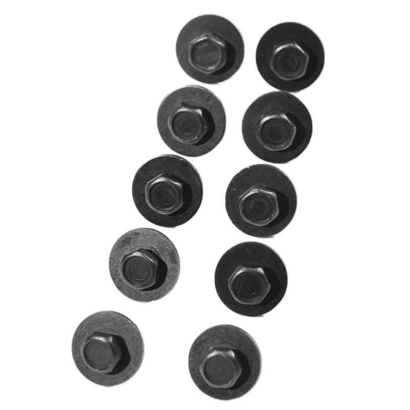 Juego de 20 unids/set de tornillos y arandelas autorroscantes para BMW, 4,8x19mm, negro, 8mm