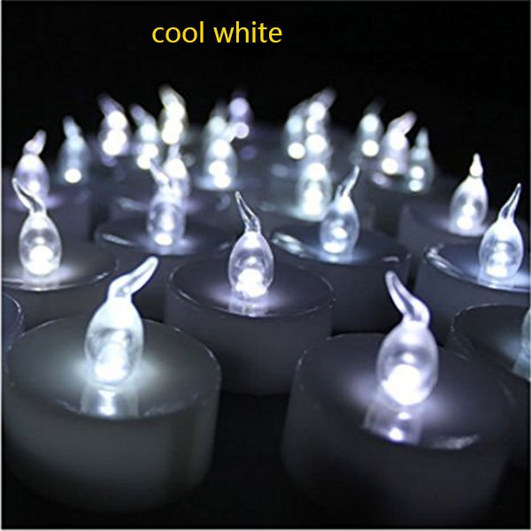 Velas led decorativas, 12 Uds., Ultra brillantes, pequeñas, para especial feliz cumpleaños, Mini luz LED con forma de vela pequeña parpadeantes: Cool White flicker