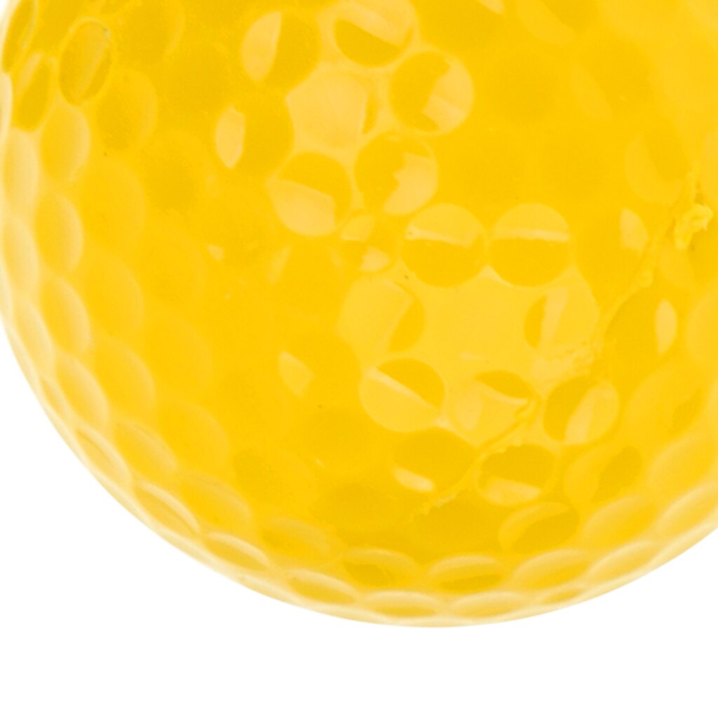 Practice Golf Ball, Yellow Synthetic Rubber, Indoor Outdoor Golf Training Aid