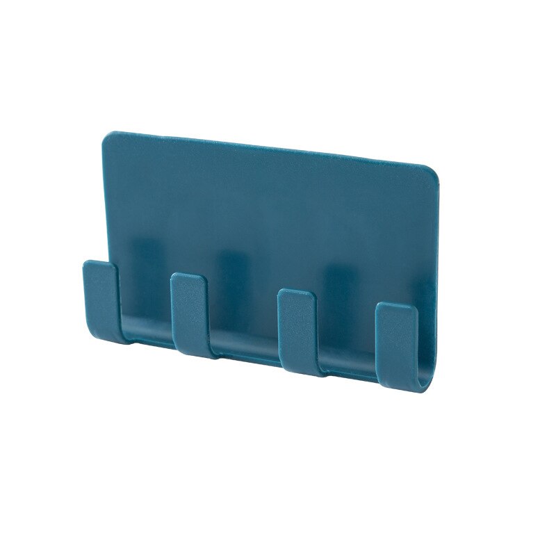 Phone Charging Holder Bracket Multifunction Wall Mount Stand Adhesive Durable Socket Rack Storage Support Hanger For Smartphone: Dark Blue