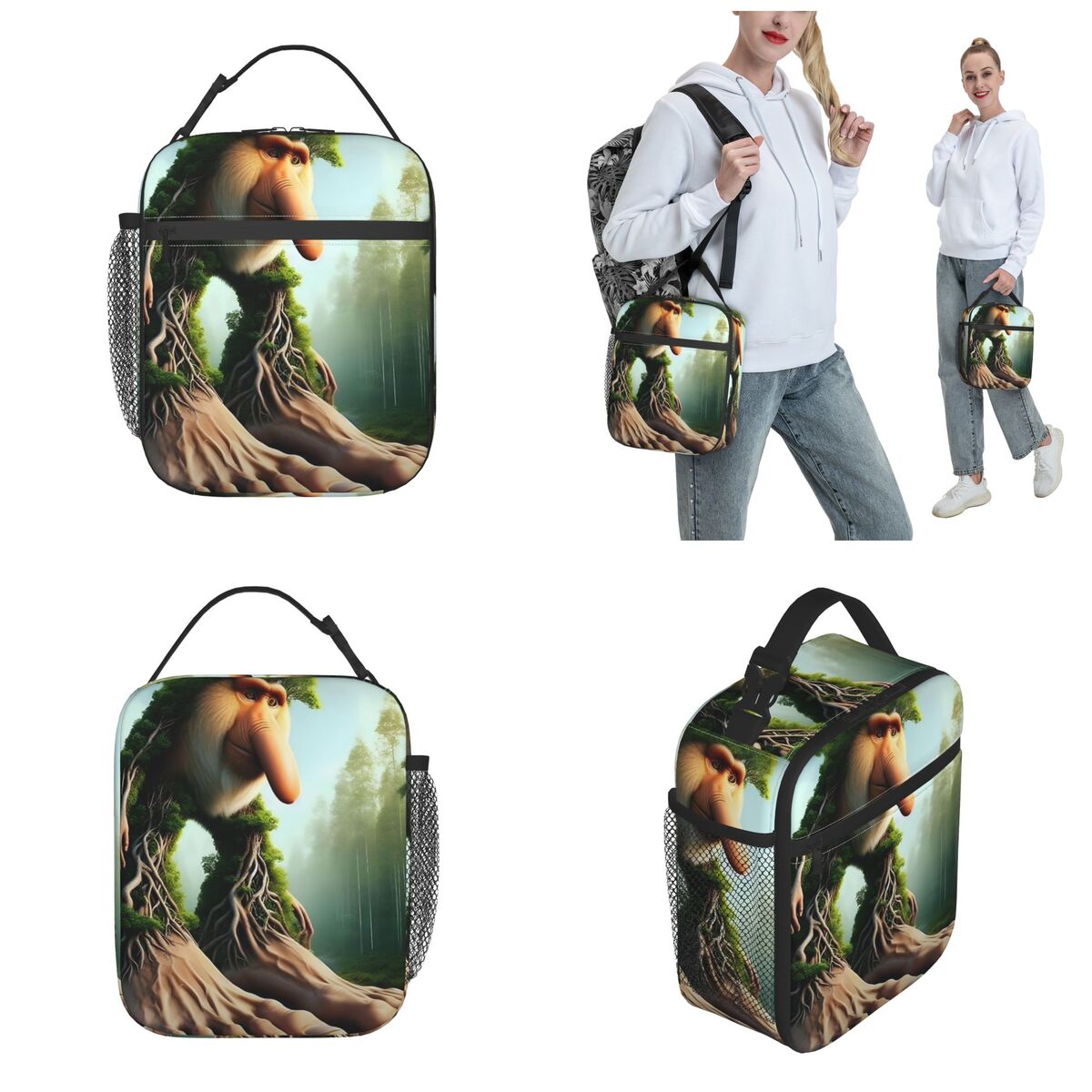 Brr Brr Patapim Meme Thermal Insulated Lunch Bag for Office Italian Brainrot Memes Portable Bento Box Cooler Thermal Lunch Boxes