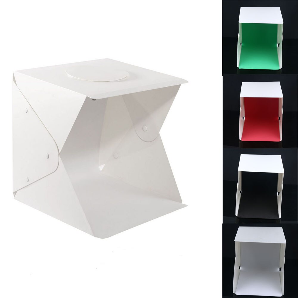 17 ''Folding LED Lightbox Light Tent Draagbare Fotografie Studio Softbox lichtbak voor iPhone Samsang Smartphone of DSLR Camera