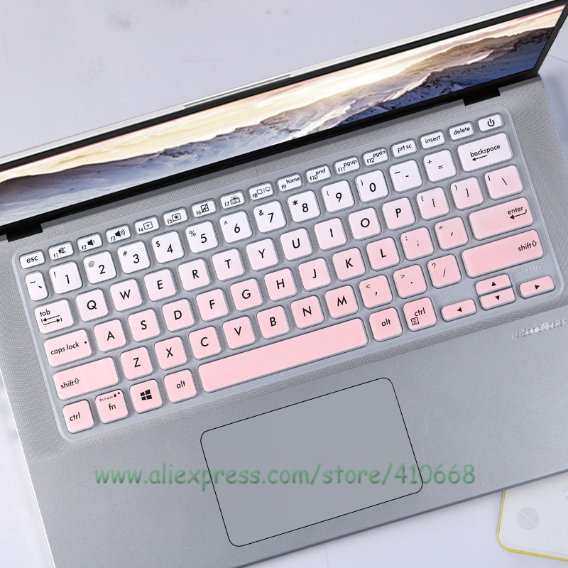 Silicone Laptop Keyboard Cover Skin Protector For ASUS VIVOBOOK X415 X415EP X415EA X415JA X415MA X415E 14 R415UA R415JA R424FA: Gradient Pink