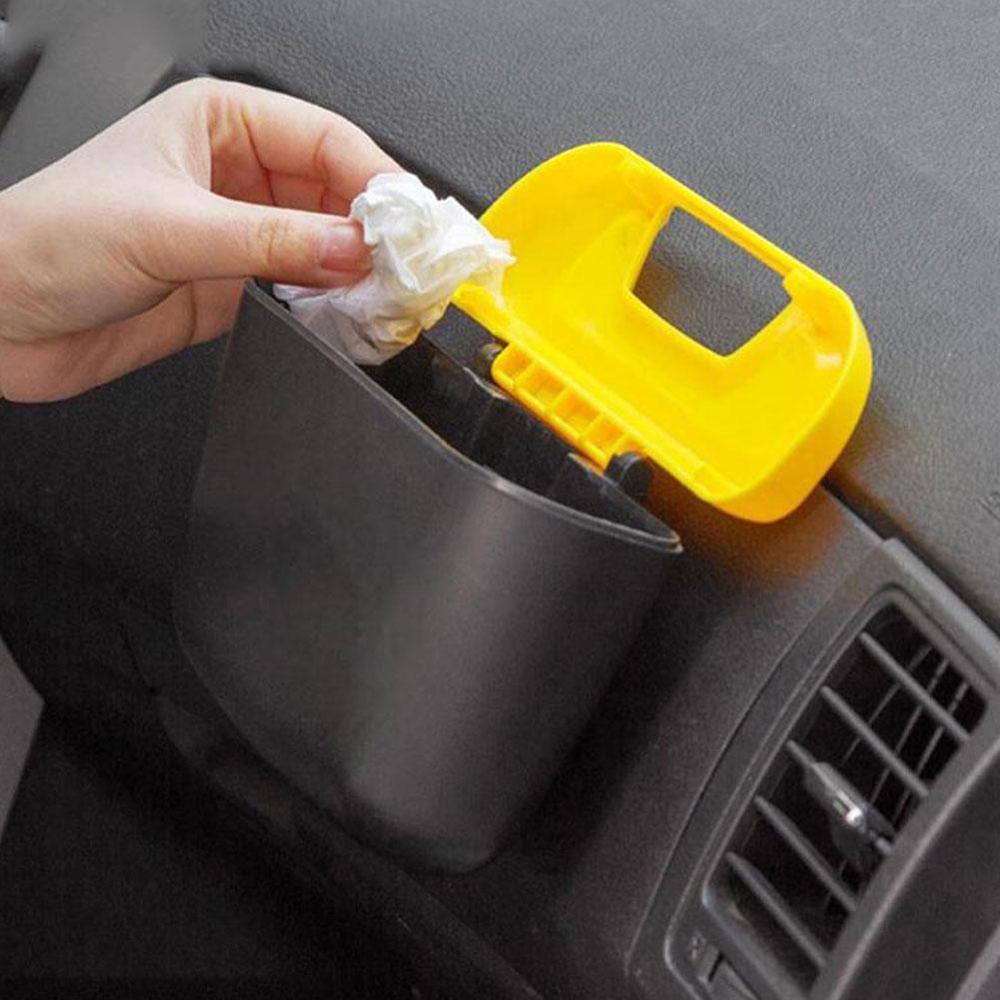 Mini Vehicle Auto Car Garbage Dust Case Holder Rubbish Organizer Box Can Multifunction Trash Bin D3V2