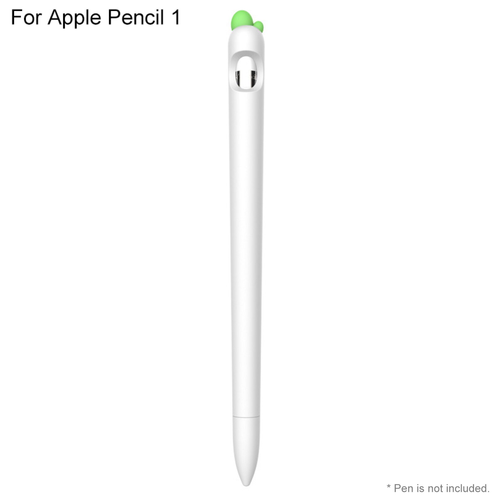 Tegneserie gulrot silikon stylus pennetui med pennedeksel anti-ripe stylus penn beskyttende ermetrekk til apple blyant 1/2: A for epleblyant 1
