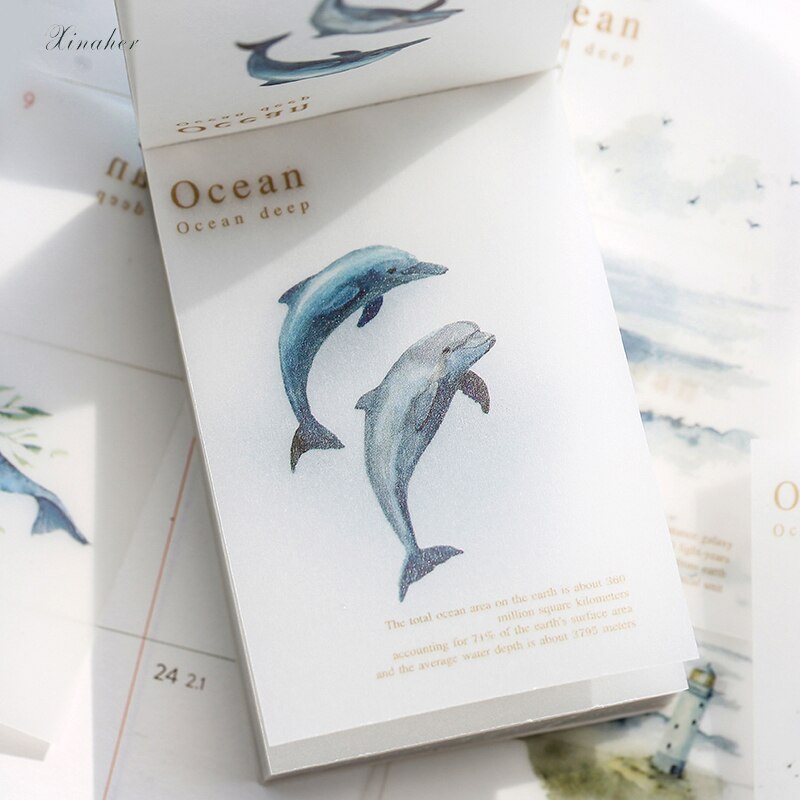 Papel de papel Retro con de ballena y Luna, papel para manualidades, planificador, artesanía decorativa para álbum de recortes