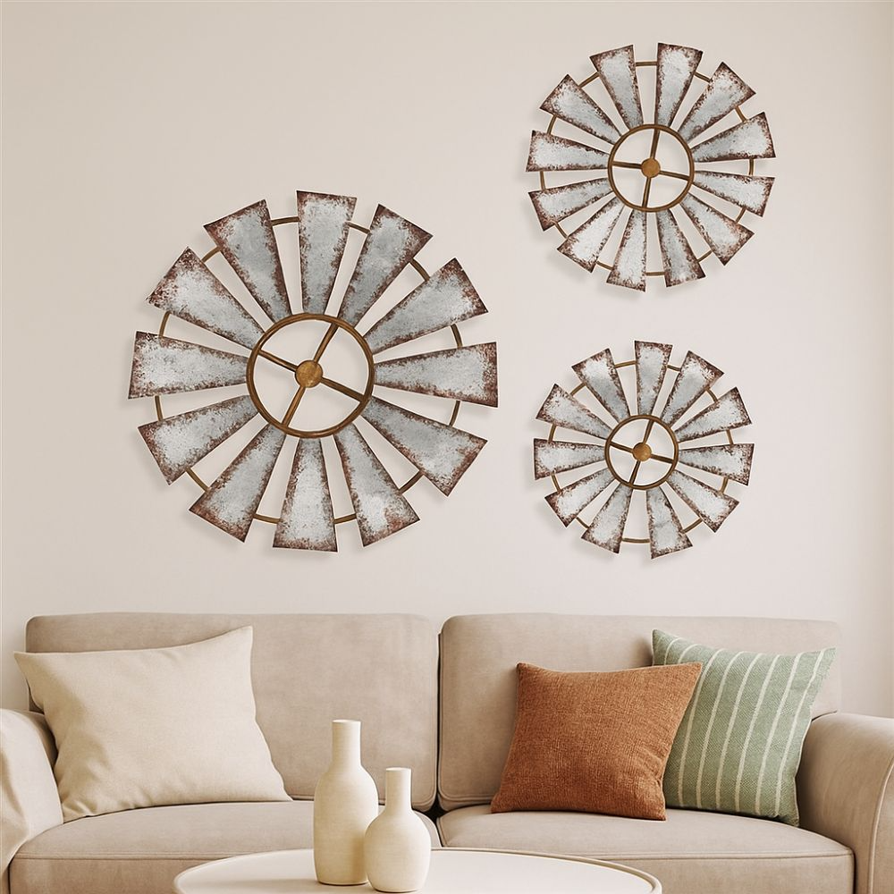 Molino de viento de madera Vintage, decoración de pared, tema campestre, molino de viento único, decoración del hogar, estilo rústico, colgante, arte de pared rústico, decoración de cocina