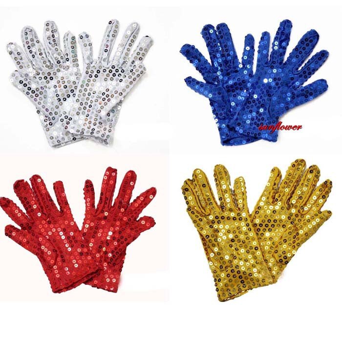Halloween Sequin Wrist Gloves for Party Dance Event Kids Unisex Costume Christmas navidad