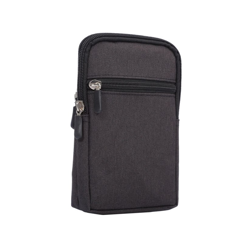 Cowboy Cloth Phone Pouch Belt Clip Bag for Samsung J5 / J7/J5/J3/J1 Case with Pen Holder Waist Bag Outdoor Sport Phone Cover: black