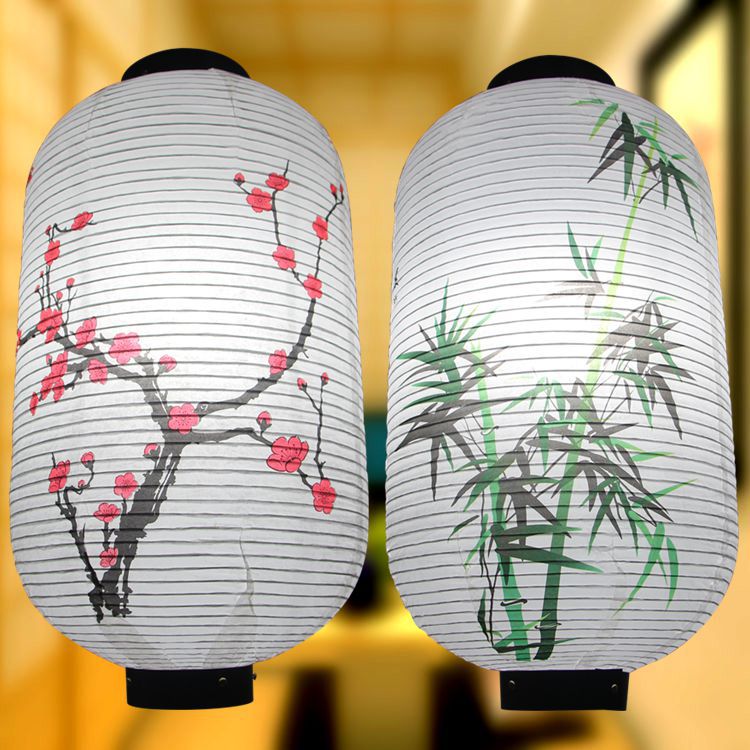 Papir lanterner japansk stil festival boligindretning tilbehør sushi butik hængende dekoration led papir lanterne kinesisk stil