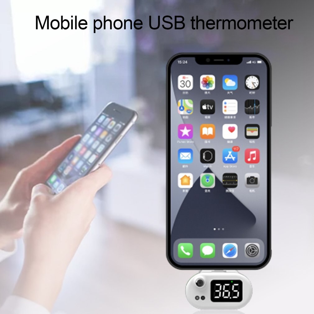 Usb Intelligent Mini Mobile Phone Thermometer Health Care Convenient Infrared Electronic Digital Thermometer