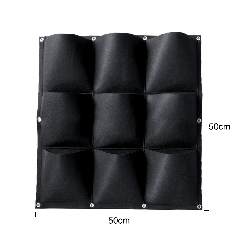 18/9 Pockets Grow Bag Green Environment Felt Wall Hanging Planting Bag Family Balcony Garden Indoor Green Planter Wall Home: 9 Pockets