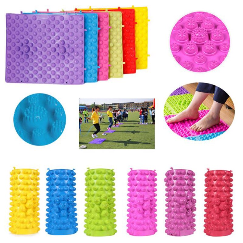 6 pz/set giocattoli di integrazione sensoriale digitopressione terapia riflessologia del piede stuoia camminare massaggio allenamento all&#39;aperto divertimento giochi di Puzzle