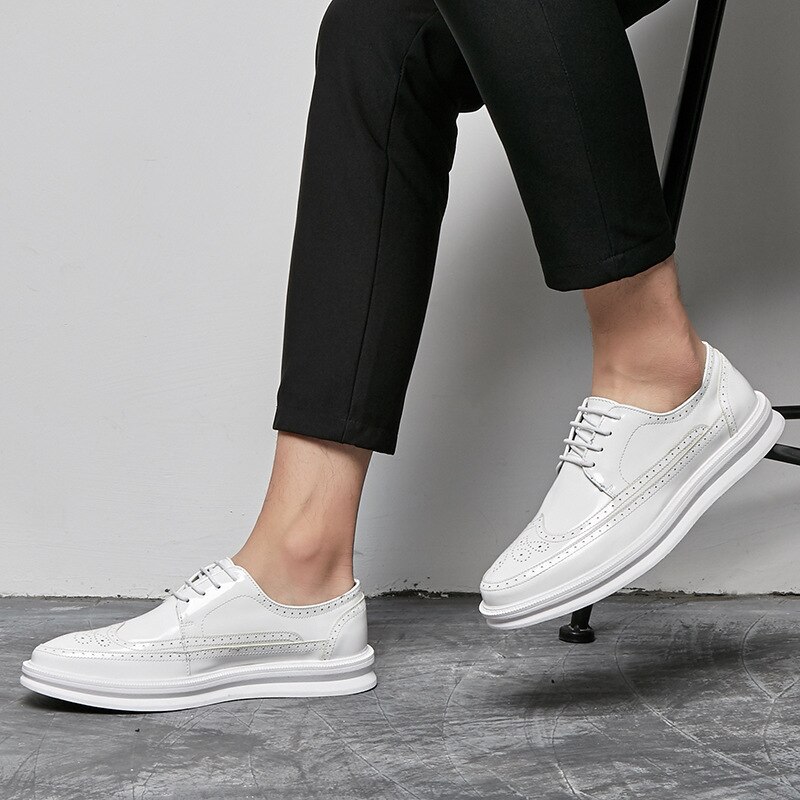 Leather oxford Casual Men Shoes Men Flats Round Toe Comfortable Office Men Dress Shoes Male Breathable Lace Up Shoe B209