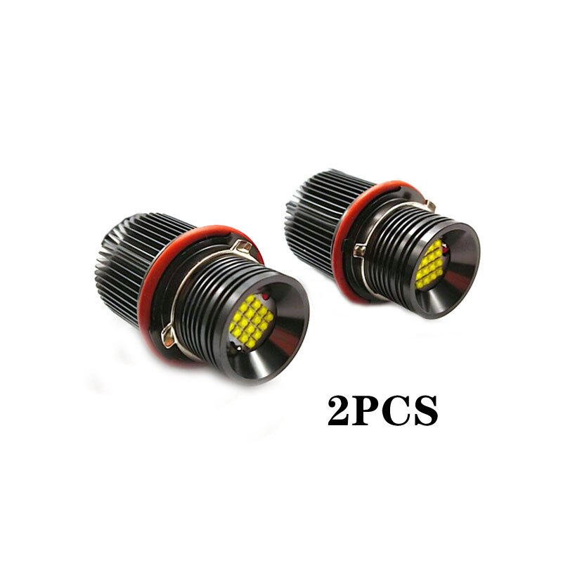 Anillo de luz LED Canbus para coche, marcador de ojos angulares blancos para BMW E39, E53, X5, E60, E61, E63, E64, E65, E66, E83, X3, 2 piezas: Default Title